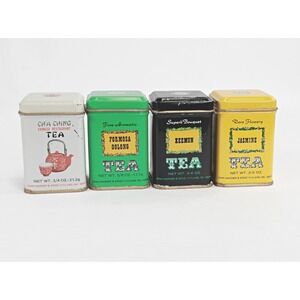 Vintage John Wagner & Sons Miniature Tea Tins Set Of Four Mid-Century